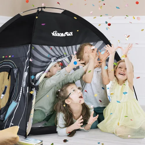 Vista 7 de NARMAY® Play Tent Space World Dome - Tienda de campaña para niños, diversión en interiores y exteriores, 48 x 48 x 40 pulgadas