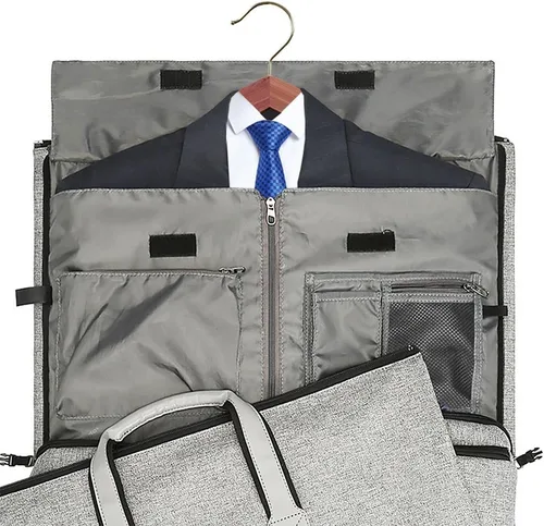 Vista 3 de Modoker - Bolsa convertible para ropa con correa para el hombro, unisex, bolsa viaje 2 en 1