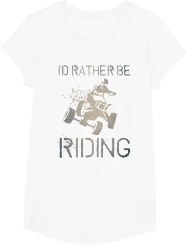 Vista 26 de Camiseta gráfica I'd Rather Be Riding ATV Quad Racing Rider de 4 ruedas, Negro