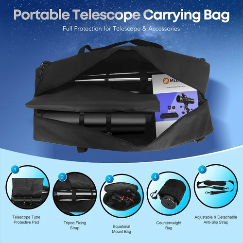 Vista 6 de MEEZAA Telescopio, telescopio reflector newtoniano 150EQ para adultos principiantes en astronomía, telescopios astronómicos profesionales
