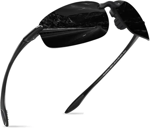 Vista 25 de WISTON Lentes de sol polarizados deportivos para hombres y mujeres, marco sin montura Tr90 para correr, pescar, béisbol, conducir, W8001