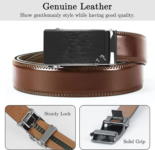 Vista 5 de Coipdfty Inclusive series Ratchet Belt for Men - Mens Belt Leather 1 38" for Casual Jeans