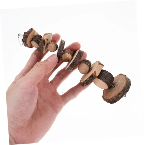 Vista 5 de Levemolo Juguetes de conejo, juguetes para masticar conejo, conejillo de indias, juguetes de madera para masticar dientes de hámster