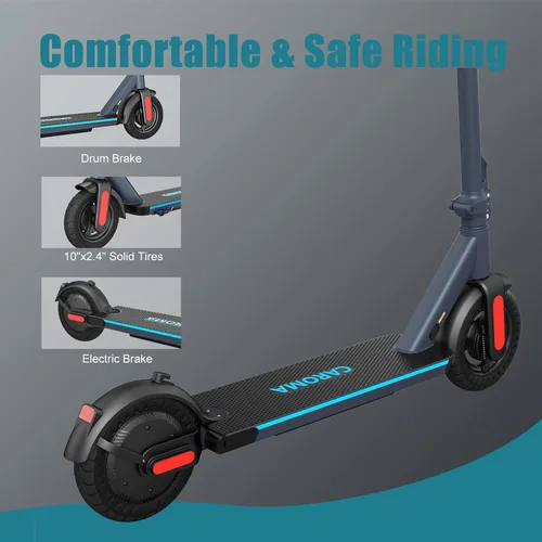 Vista 4 de Caroma Electric Scooters, Electric Scooter Adults, 800W Peak Motor, 25Miles Range&20Mph, Foldable E Scooter, Cruise Control, Dual Braking System,App