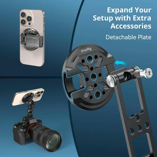 Vista 5 de SMALLRIG 5156 - Soporte magnético de metal para teléfono con zapata fría