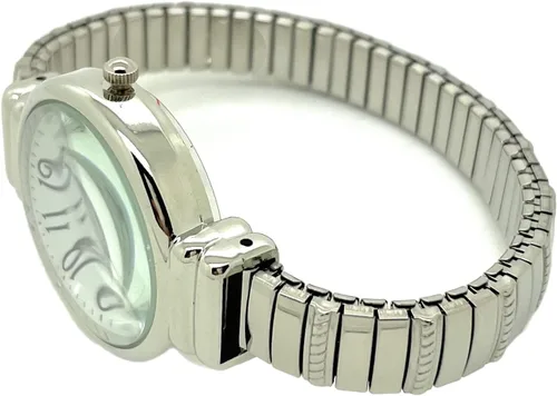 Vista 4 de Wincci Reloj de moda con banda elástica para mujer con números grandes