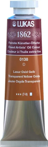 Vista 136 de Lukas 1862 Pintura al Óleo para Artistas Profesionales - Colores Tierra Amarillentos, 37 mL - Juego de 4 - Destacada Resistencia a la Luz, Sin