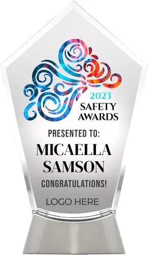Vista 3 de Placa de vidrio personalizada de 9 1/4 pulgadas, placa personalizada como premios y trofeos, placas de vidrio para premios como jubilación