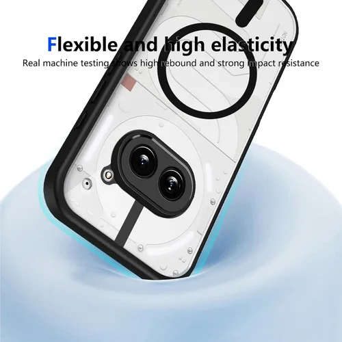 Vista 42 de Funda magnética transparente compatible con Xiaomi 17T, color negro 2 en 1 PC + TPU cubierta de teléfono a prueba de golpes, carcasa protectora
