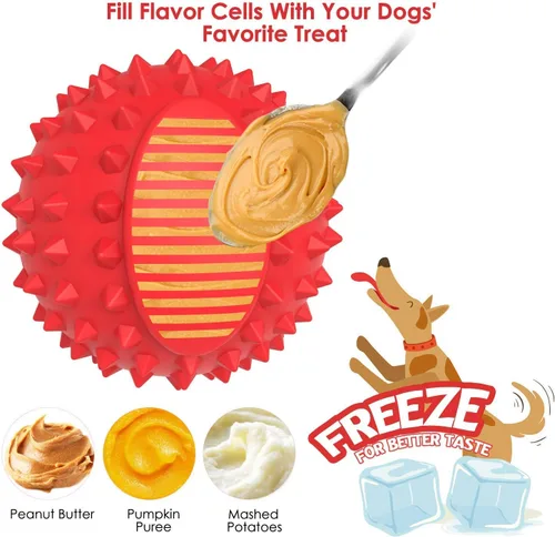 Vista 2 de petizer Paquete de juguetes masticables para perros para masticadores agresivos: cocodrilo de goma de nailon resistente y bola chirriante