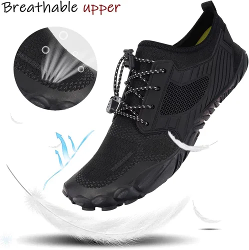 Vista 2 de MAYZERO Zapatos de agua para hombres y mujeres, zapatos de surf, playa, piscina, zapatos de punta ancha, senderismo, zapatos de agua, zapatillas