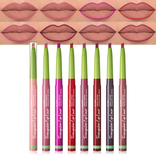 Vista 10 de evpct Lápiz labial mate aterciopelado rojo rubí para mujeres mayores, de larga duración, cremoso y sedoso, de larga duración, impermeable, a prueba