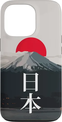 Vista 10 de Funda para iPhone 16 Mt Fuji (Fujisan), Sun y Kanji japonés