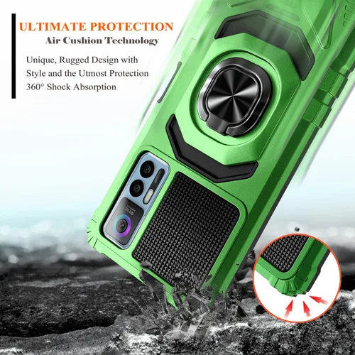 Vista 5 de NZND Funda para TCL 30 5G /TCL 30 /TCL 30 Plus con protector de pantalla de vidrio templado (cobertura máxima), protección de cuerpo completo