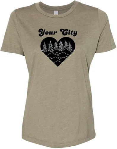 Vista 29 de Cute Women's Screen Printed Crew Neck Tee, Shirts With Sayings, Dusty Blue or Olive