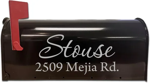 Vista 12 de Calcomanías personalizadas para buzón de correo VWAQ-CMB1 (12 x 6 pulgadas, negro)