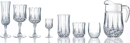 Vista 6 de Cristal D'Arques M0084 Longchamp - Juego de 6 vasos cordiales, 2 onzas, transparente