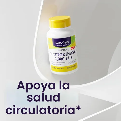 Vista 4 de Healthy Origins Nattokinase 2,000 FUs 100 mg, 60 cápsulas vegetales
