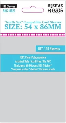 Vista 32 de Sleeve Kings Fundas para tarjetas estándar, 110 unidades, transparentes de 60 micrones de grosor, tamaño mini (1.575 x 3.504 in), compatibles