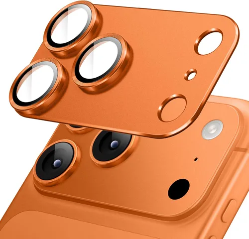 Vista 22 de JETech Protector de lente de cámara para iPhone 17 de 6.3 pulgadas, cobertura completa, cubierta de anillo de vidrio templado 9H, placa de metal