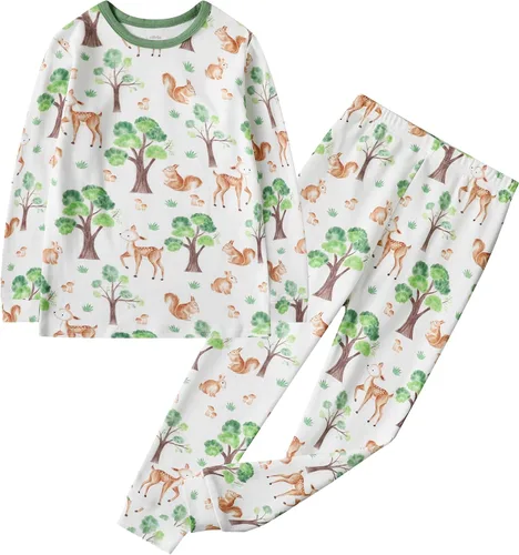 Vista 20 de Owlivia Conjunto de pijama para niños pequeños de 12 meses a 8 años Conejo A-gris