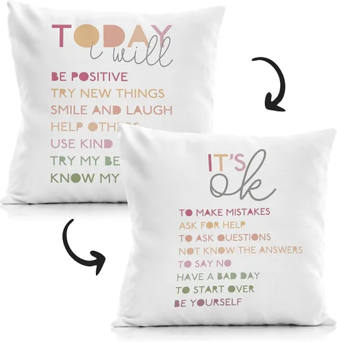 Vista 8 de Funda de almohada bohemia para aula, funda de almohada reversible con corazón de 18 x 18 pulgadas, fundas de almohada para sofá de guardería