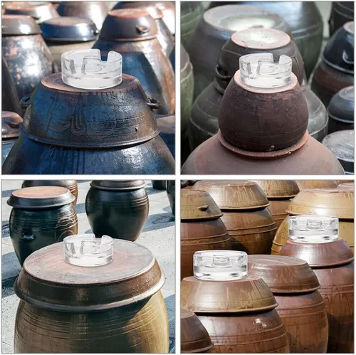 Vista 3 de Pesas de vidrio de fermentación, paquete de 5 frascos de boca ancha, peso oxígeno, compacto