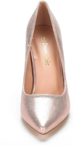 Vista 4 de Dream Pairs Zapatos de vestir con tacón alto y punta cerrada, para bodas, para mujer