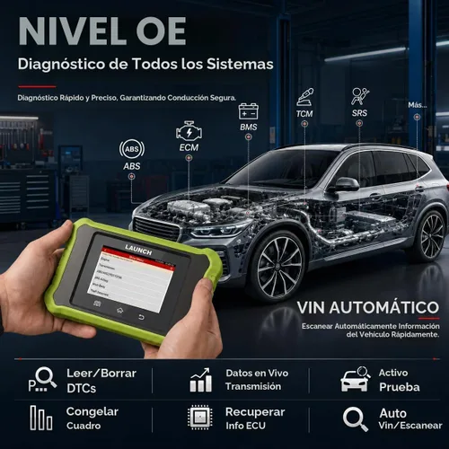Vista 3 de Escáner LAUNCH Creader Elite X500 OBD2 2026 para Mercedes-Benz