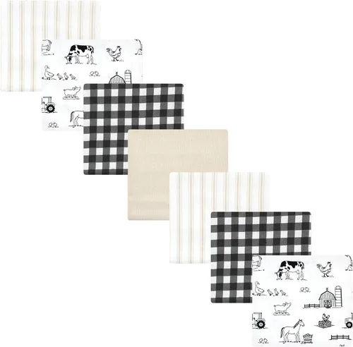 Vista 61 de Hudson Baby Unisex Baby Cotton Flannel Receiving Blankets Bundle, Neutral Woodland Pals, One Size (Pack of 2)
