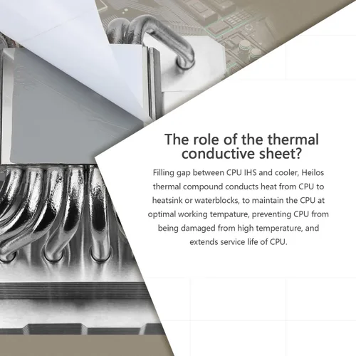 Vista 5 de Thermalright Heilos Hoja de interfaz térmica sólida Hoja de grasa de silicona conductora térmica sólida para CPU/GPU, conductividad térmica 8.5