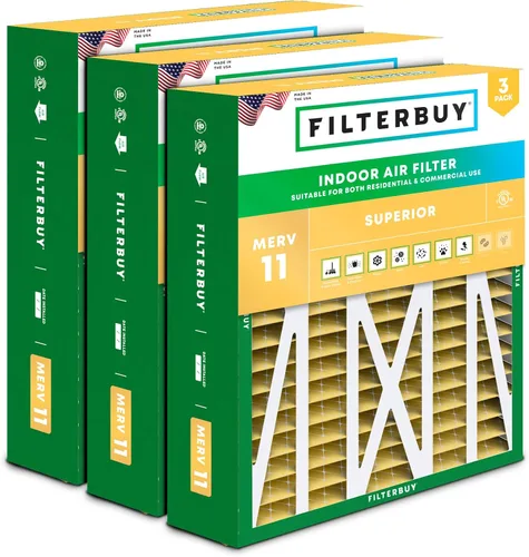 Vista 26 de Filterbuy Filtro de aire MERV 11 de 10 x 17 x 2 pulgadas para defensa de mascotas y alergias (paquete de 3), filtros exteriores plisados