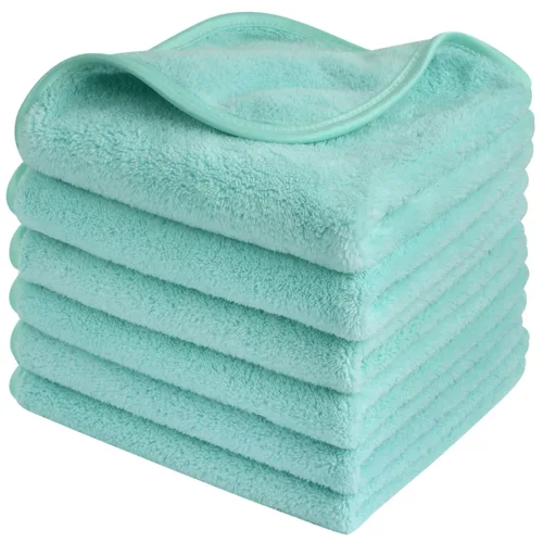 Vista 13 de SINLAND Paños faciales de microfibra de secado rápido toallita de lavado de 8 x 8 pulgadas paño de lavado facial absorbente suave paños removedores
