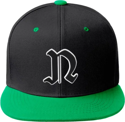 Vista 1277 de Daxton Gorra clásica con visera de billete plano con letras del alfabeto inglés antiguo de la A a la Z