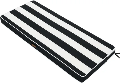 Vista 8 de FUNHOME Cojín de Banco para Exteriores 42 x 18 x 3 Pulgadas, Cojín de Sofá Portátil Resistente al Agua, Cojín de Columpio de Porche con Asa y Lazos