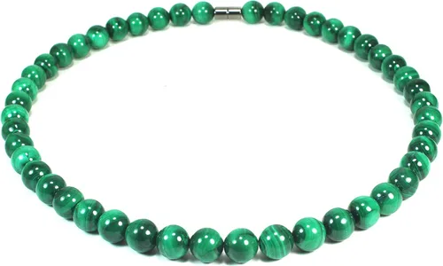 Vista 5 de Collar de cristal de malaquita para hombres y mujeres, joyería de malaquita con piedras preciosas auténticas, hecha a mano por el maestro chamán