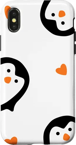 Vista 5 de Cute Penguins Hearts Phone Case for iPhone 17