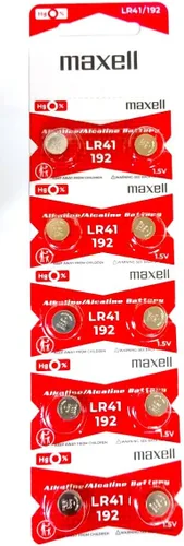 Vista 2 de 2 pilas de botón alcalinas Maxell LR41 /192 / AG3 / V3GA de 1.5 V