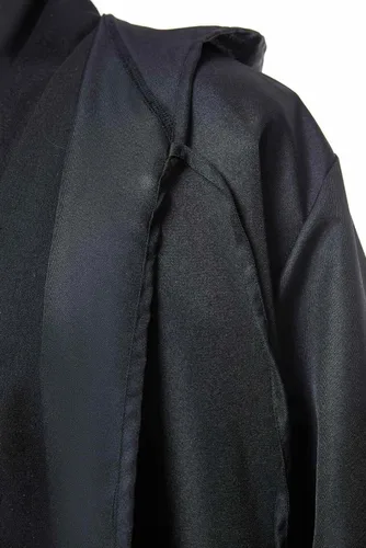 Vista 7 de Tonainy Bata con capucha para hombre, disfraz de caballero para Halloween, cosplay, bata negra