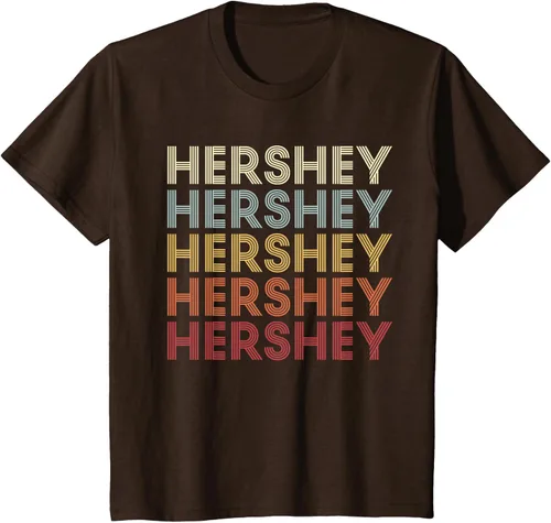 Vista 5 de Hershey Pennsylvania Hershey PA Retro Camiseta de texto vintage, Azul