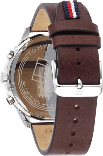 Vista 2 de Tommy Hilfiger 1791487 - Pulsera para hombre cronógrafo piel marrón esfera azul