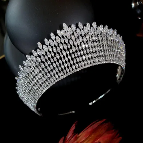 Vista 5 de hair jewelry crown tiaras for women Princess Crown Retro European Bridal Headdress Crystal Crown Selection Hair Band Bridal Hair Accessories