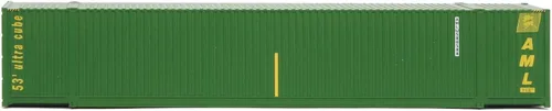 Vista 3 de Walthers SceneMaster HO Modelo a escala de Alaska Marine Lines (verde, amarillo) 53' Singamas Corrugado Side Container