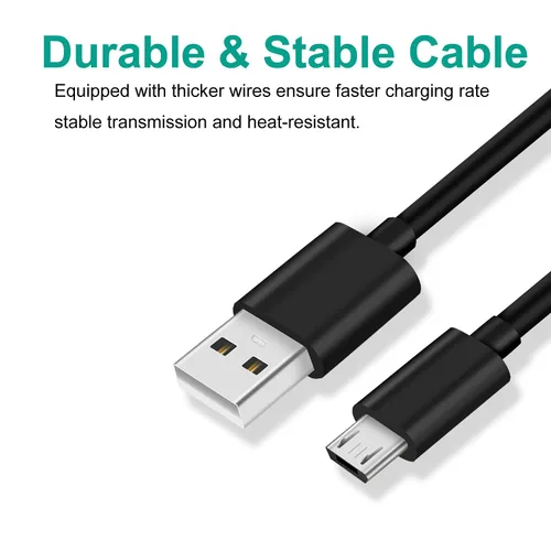 Vista 4 de Cable de carga USB para Streamlight 88052 88054 ProTac HL USB 66133 66134 Stylus Pro, Klarus XT21X XT11X, ThruNite TC20 Catapult V6 TC15, FOLOMOV