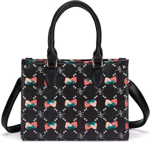 Vista 3 de Bolso pequeño para mujer, con forma cuadrada, doble asa superior, estampado de girasol y correa de hombro extraíble