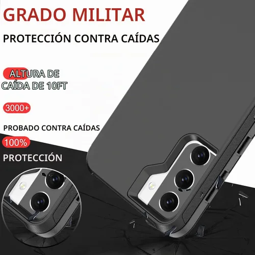 Vista 3 de Gurible - Funda para Samsung Galaxy S21 Plus, protección resistente de 3 capas, a prueba de golpes, a prueba de polvo, antiarañazos, con cubierta
