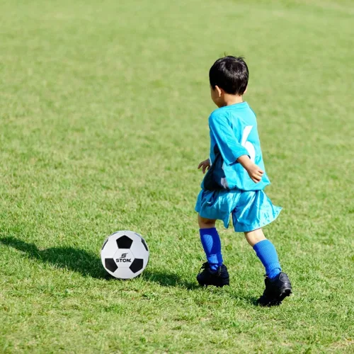 Vista 5 de Balón de fútbol para entrenamiento y nivel de entrada, tamaños 3/4/5 con bomba, tamaño y peso oficiales, fútbol de PVC duradero para juego