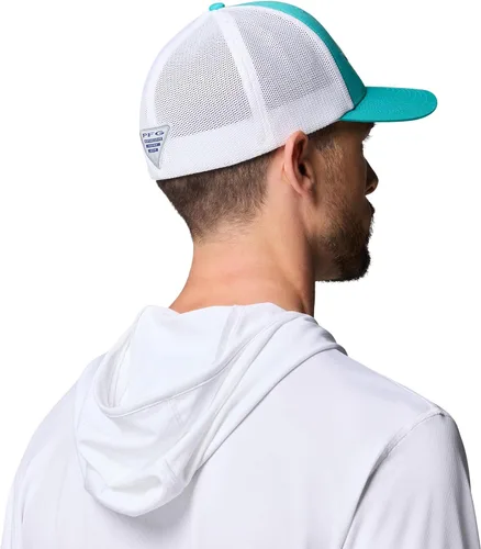 Vista 44 de Columbia Gorra de bola de malla Bandera antigua de malva/blanco/pescado