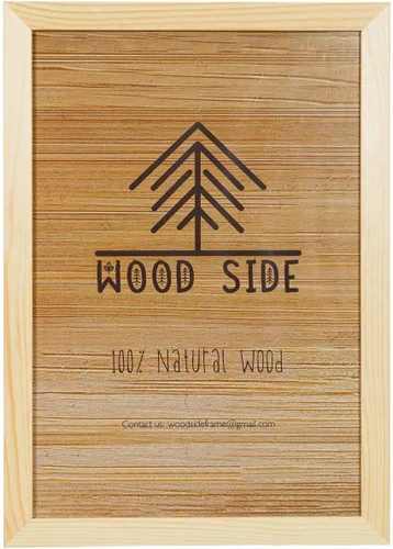 Vista 16 de Portarretratos de póster de madera rústica 11x17 - Madera maciza natural ecológica con acabado envejecido para montaje en pared - Azul