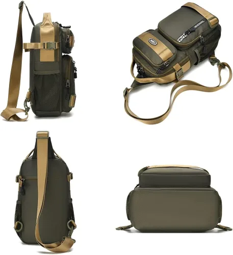 Vista 5 de KPYWZER Mochila de cuero para hombre